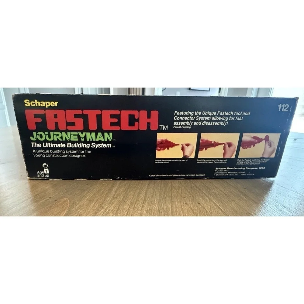 Schaper Fastech Journeyman Building System 112 Vintage 1982 New Sealed 474pc